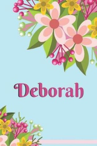 Cover of Deborah Personalized Blank Lined Journal Notebook