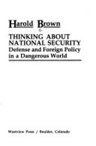 Cover of Thinking About National Security