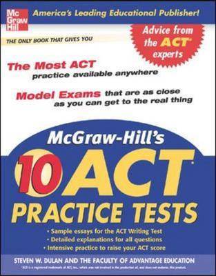 Book cover for McGraw-Hill's 10 ACT Practice Tests