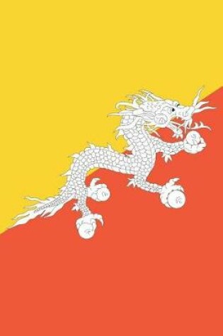 Cover of Bhutan Flag Notebook - Bhutanese Flag Book - Bhutan Travel Journal