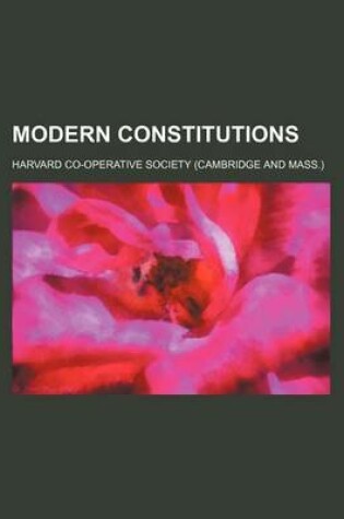 Cover of Modern Constitutions (Volume 1)