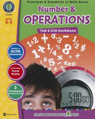 Book cover for Number & Operations: Task & Drill Sheets, Grades 6-8
