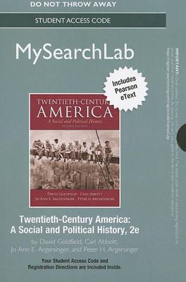 Book cover for MyLab Search with Pearson eText -- Standalone Access Card -- for Twentieth-Century America