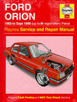 Book cover for Ford Orion (Petrol) 1983-90 Service and Repair Manual