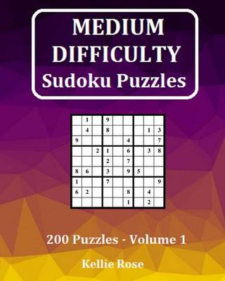 Book cover for Medium Difficulty Sudoku Puzzles Volume 1