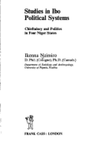 Cover of Studies in Ibo Political Systems