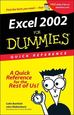 Book cover for Excel 2002 for Dummies Quick Reference