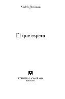 Book cover for El Que Espera