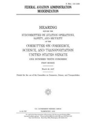 Cover of Federal Aviation Administration modernization