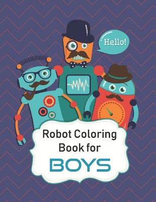 Book cover for Robot Coloring Book for Boys