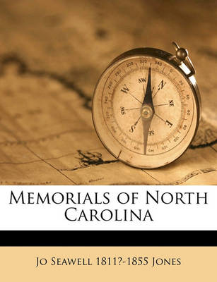 Book cover for Memorials of North Carolina