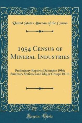 Cover of 1954 Census of Mineral Industries