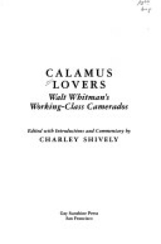 Cover of Calamus Lovers