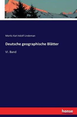 Cover of Deutsche geographische Blätter