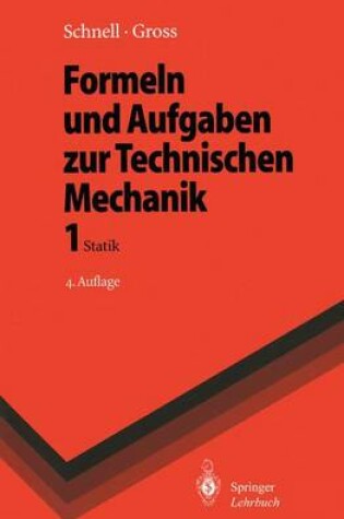 Cover of Formeln Und Aufgaben Zur Technischen Mechanik 1