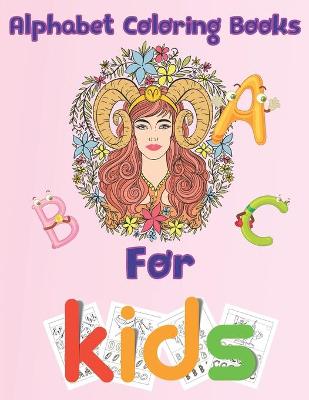 Book cover for alphabet coloring books for kids