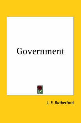 Cover of Government (1928)