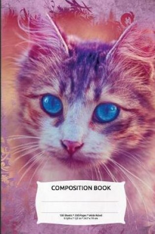 Cover of Vintage Paper Cute Cat Composition Notebook, Wide Ruled