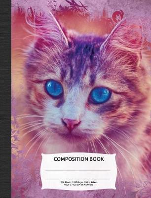 Book cover for Vintage Paper Cute Cat Composition Notebook, Wide Ruled