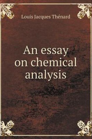 Cover of An essay on chemical analysis