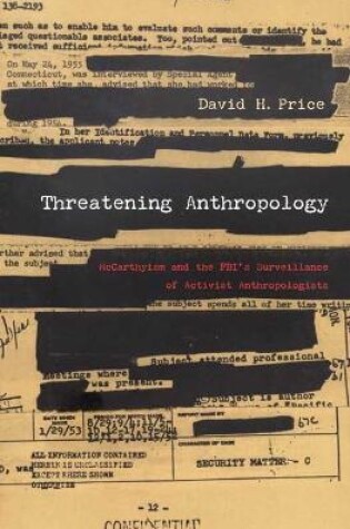 Cover of Threatening Anthropology