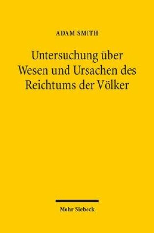 Cover of Untersuchung uber Wesen und Ursachen des Reichtums der Voelker