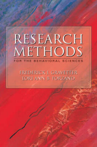 Cover of Research Methods for the Behavioral Sciences (Non-Infotrac Version)