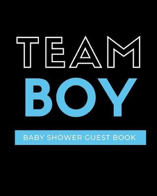 Book cover for Team Boy Baby Shower Guest Book