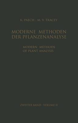 Book cover for Modern Methods of Plant Analysis / Moderne Methoden Der Pflanzenanalyse