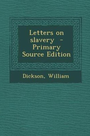 Cover of Letters on Slavery