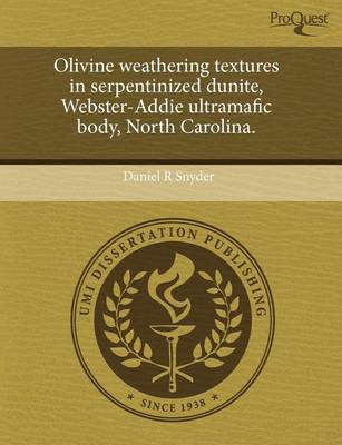 Book cover for Olivine Weathering Textures in Serpentinized Dunite