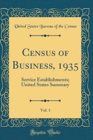 Cover of Census of Business, 1935, Vol. 1
