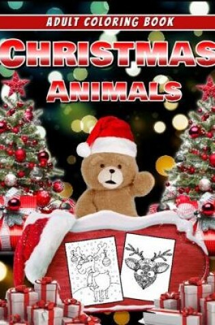 Cover of Adult Coloring Book Christmas Animal