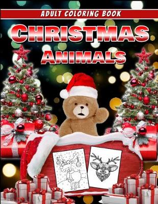 Book cover for Adult Coloring Book Christmas Animal