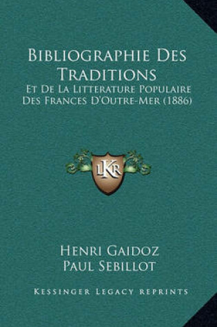 Cover of Bibliographie Des Traditions
