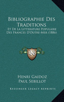 Book cover for Bibliographie Des Traditions