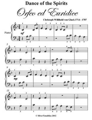 Book cover for Dance of the Spirits Orfeo Ed Euridice Beginner Piano Sheet Music