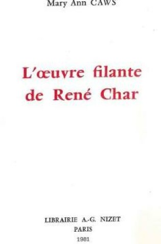 Cover of L' Oeuvre Filante de Rene Char