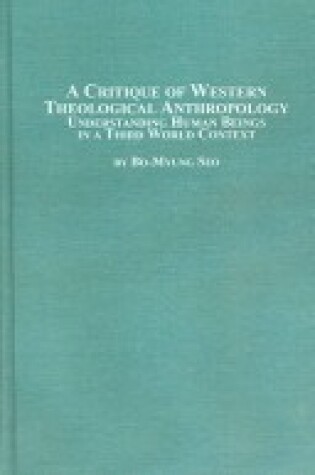 Cover of A Critique of Western Theological Anthropology