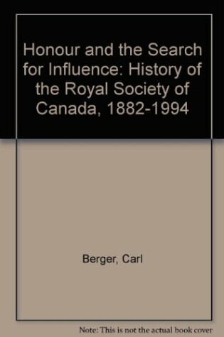 Cover of Honour and the Search for Influence