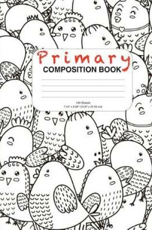 Cover of Primary Composition Notebook with Coloring Birds Cover