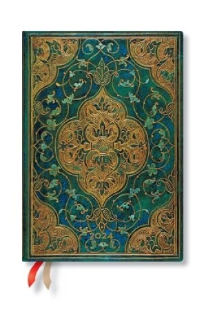 Cover of Turquoise Chronicles (Turquoise Chronicles) Midi Vertical 12-month Dayplanner 2024 (Elastic Band Closure)