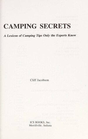 Book cover for Camping Secrets
