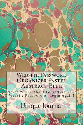 Book cover for Website Password Organizer Pastel Abstract Blue