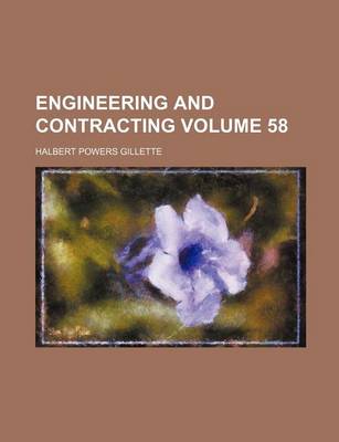 Book cover for Engineering and Contracting Volume 58