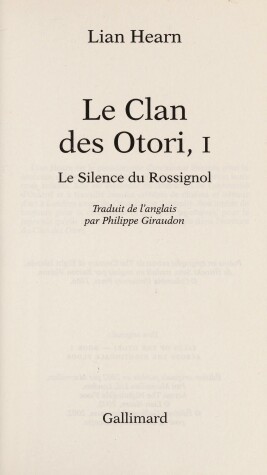 Book cover for Le clan des Otori 1/Le silence du rossignol