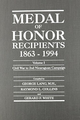 Cover of Medal of Honor Recipients, 1863-1994