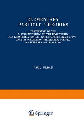 Book cover for Elementary Particle Theories