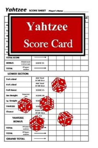 Cover of Yahtzee Score Card