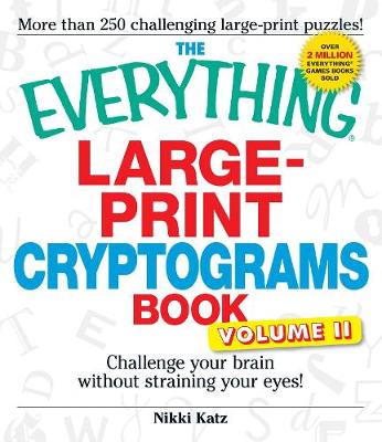 Cover of The Everything Large-Print Cryptograms Book